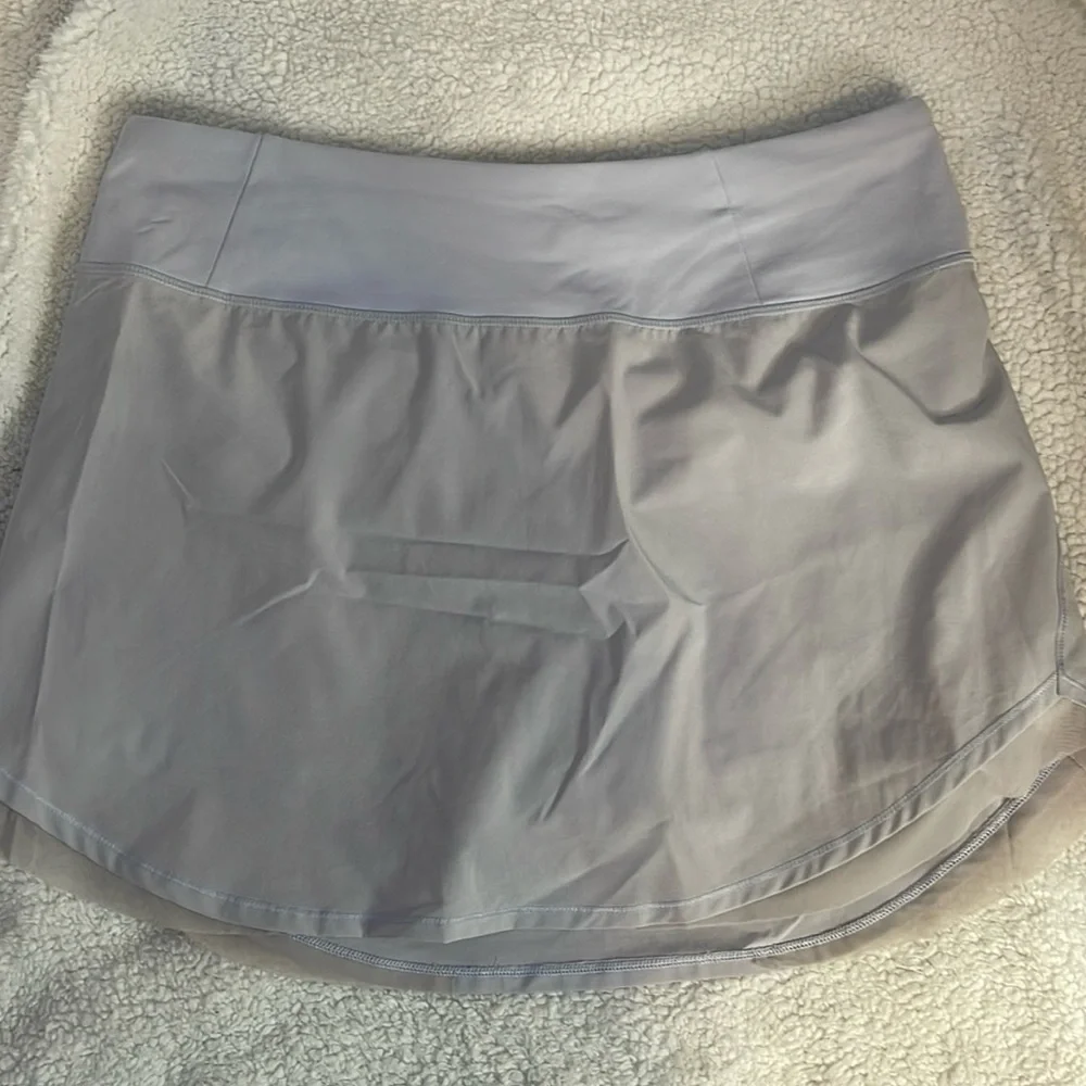 Calia by Carrie Underwood Tulip Hem Skort | Gray | Size Large - Picture 4 of 12